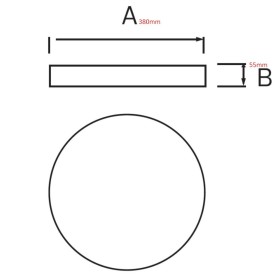 LED Aufbauleuchte HAZEL-32 32W Weiß Rund