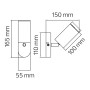 LED Aufbaustrahler JOKER-1 GU10 360° drehbar, 90° schwenkbar Schwarz