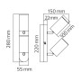 LED Aufbaustrahler JOKER-2 2xGU10 360° drehbar, 90° verstellbar Schwarz