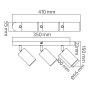 LED Aufbaustrahler JOKER-3 3xGU10 360° drehbar, 90° schwenkbar Weiß linear