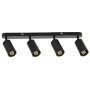 LED Aufbaustrahler JOKER-5 4xGU10 360° drehbar, 90° schwenkbar Schwarz linear