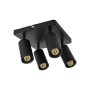 LED Aufbaustrahler JOKER-6 4xGU10 360° drehbar, 90° verstellbar Schwarz quadratisch