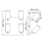 LED Aufbaustrahler JOKER-6 4xGU10 360° drehbar, 90° verstellbar Schwarz quadratisch