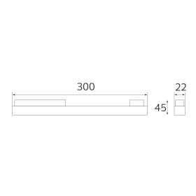LED Magnet-Schienenleuchte MAGNET-LM1 12W 30cm Schwarz