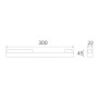 LED Magnet-Schienenleuchte MAGNET-LM1 12W 30cm Schwarz