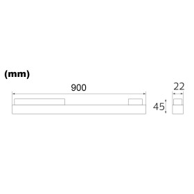 LED Magnet-Schienenleuchte MAGNET-LM3 28W 90cm Schwarz