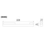 LED Magnetpunkt Schienenleuchte MAGNET-LL2 12W 22cm Schwarz