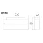 LED Magnet Schienenleuchte 180° drehbar MAGNET-ALL1 12W 22cm Schwarz