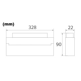LED Magnet Schienenleuchte 180° drehbar MAGNET-ALL2 18W 33cm Schwarz