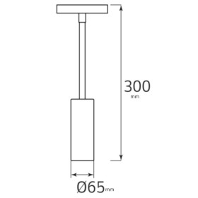 LED Magnet-Schienenleuchte Pendelleuchte MAGNET-P1 30W 20cm-Ø80 Schwarz