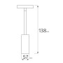 LED Magnet-Schienenstrahler MAGNET-T1 20W 13,5cm-Ø57 Schwarz