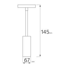 LED Magnet-Schienenstrahler MAGNET-T2 30W 14,5cm-Ø67 Schwarz