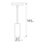 LED Magnet-Schienenstrahler MAGNET-T2 30W 14,5cm-Ø67 Schwarz