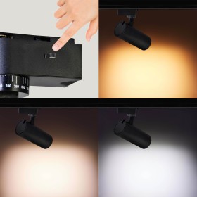 LED Schienenstrahler BREMEN-20 20W CCT-Einstellbar(3000K, 4500K, 6000K) Schwarz