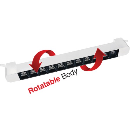 LED Schienen-Linearleuchte PARMA-20 20W 4200K Weiß Drehbarer Korpus