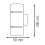 LED Dekorative Wandleuchte MAESTRO 10W 4200K Schwarz
