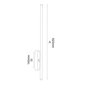 LED Dekorative Wandleuchte SALDA-10 10W 4200K Schwarz,