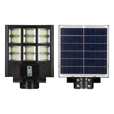 LED Solar Straßenlaterne GRAND/XL-600 600W 6400K Schwarz IP65