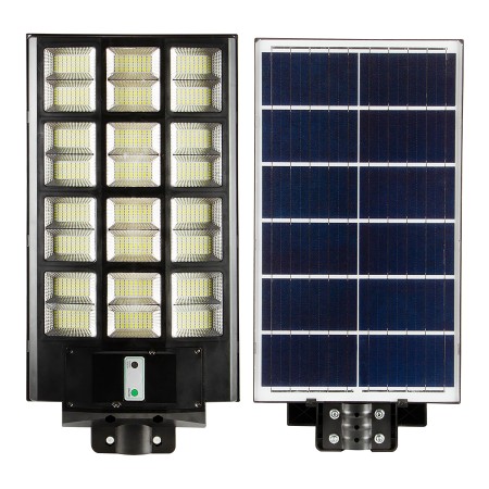 LED Solar Straßenlaterne GRAND/XL-1200 1200W 6400K Schwarz IP65