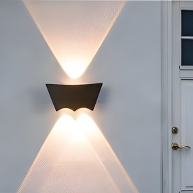 LED Garten Wandleuchte BAT-6 6W 4200K Schwarz IP54