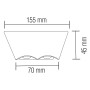 LED Garten Wandleuchte BAT-6 6W 4200K Schwarz IP54