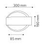 LED Garten Wandleuchte HERMES-2 12W 4200K Schwarz IP54