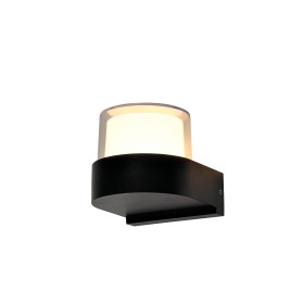 LED Garten Wandleuchte KING-5/R 5W 4200K Schwarz IP54 Rund