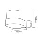 LED Garten Wandleuchte KING-5/S 5W 4200K Schwarz IP54 Quadratisch
