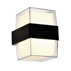 LED Garten Wandleuchte KING-10/S 10W 4200K Schwarz IP54 Quadratisch
