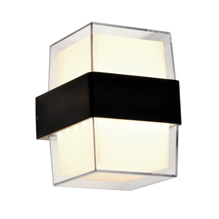 LED Garten Wandleuchte KING-10/S 10W 4200K Schwarz IP54 Quadratisch