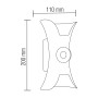 LED Garten Wandleuchte VIPER 12W 4200K Schwarz IP54