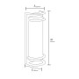 LED Garten-Wandleuchte LUXIA 30W 4200K Schwarz IP54