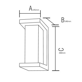 LED Garten Wandleuchte MORENA 20W 4200K Schwarz IP54