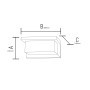 LED Garten Wandleuchte PALACE 20W 4200K Schwarz IP54