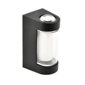 LED Garten Wandleuchte VECTOR-6 6W 4200K Schwarz IP54