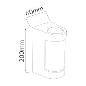 LED Garten Wandleuchte VECTOR-12 12W 4200K Schwarz IP54
