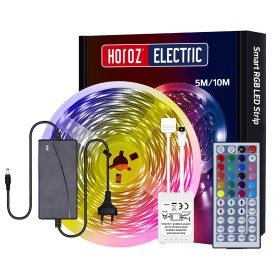 10m LED-Streifen RGB SET VICTORY-10 Lieferumfang: Adapter, Fernbedienung, RGB-Controller