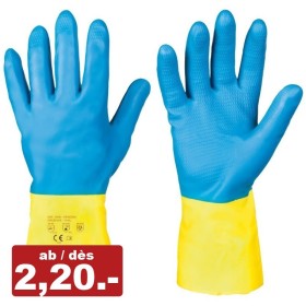 144paar Chemikalienschutz-Arbeitshandschuhe, Doppelbeschichtung aus Polychloropren über Naturlatex