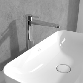 Villeroy & Boch Conum Einhebel-Waschtischarmatur erhöht mit Push-Open-Ablaufgarnitur