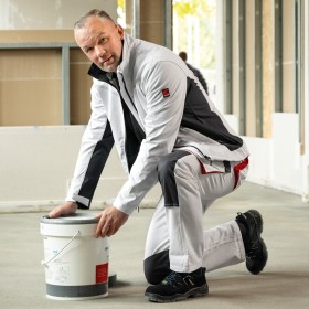 Veste softshell imperméable blanc/gris Craftland Laurin