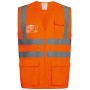 20 stk. (1 karton) Warnschutzweste Reflektierend Gelb-Orange Albin-Ewald