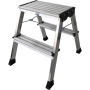 Aluminium Doppel-Klapptritt Klappbar Arbeitshöhe (Max.): 2.45 M Krause Silber 1.7 Kg