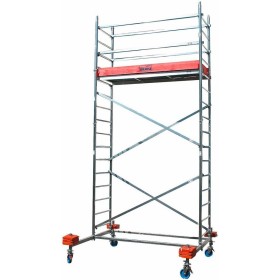 Aluminium Gerüst Fahrbar Arbeitshöhe (Max.): 4.85 M Krause Mobiltec Silber