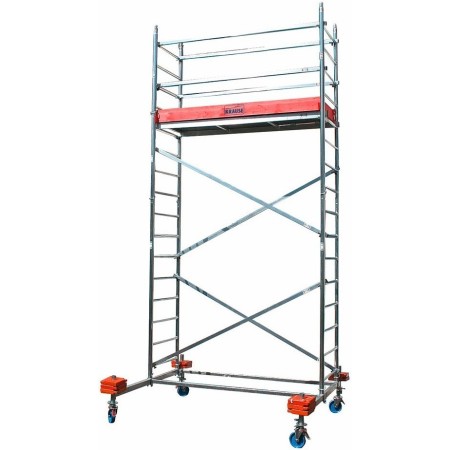 Aluminium Gerüst Fahrbar Arbeitshöhe (Max.): 4.85 M Krause Mobiltec Silber