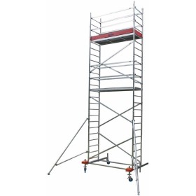 Aluminium Gerüst Fahrbar Arbeitshöhe (Max.): 7.30 M Krause Stabılo Professional Serie 1000 Silber 170 Kg