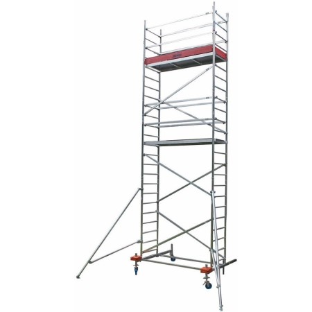 Aluminium Gerüst Fahrbar Arbeitshöhe (Max.): 7.30 M Krause Stabılo Professional Serie 1000 Silber 170 Kg