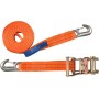 2-teilig Zurrgurt 2000kg / 6m - 35mm Ratsche mit Druckratsche und Sicherungshaken
