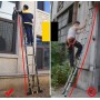 ALU Teleskopleiter mit Softclose und Querfuss