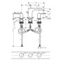 hansgrohe Vivenis 3-Loch Waschtischarmatur mit Zugstangen-Ablaufgarnitur