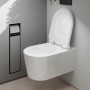 hansgrohe EluPura S WC-Sitz mit Befestigung oben, SoftClose und QuickRelease, Slim